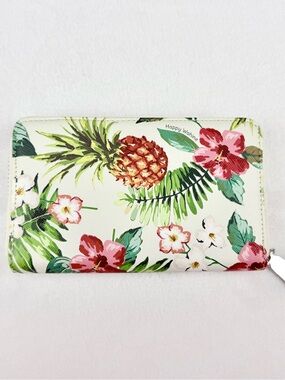 Happy Wahine Women’s Wallet Card Coin Holder Hibiscus Pineapple